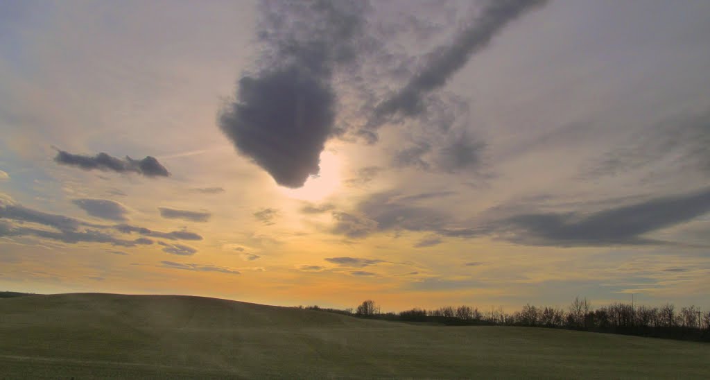 A Marvelous, Serene Spring Sunset Near Camrose AB Southeast of Edmonton Apr '12 by David Cure-Hryciuk