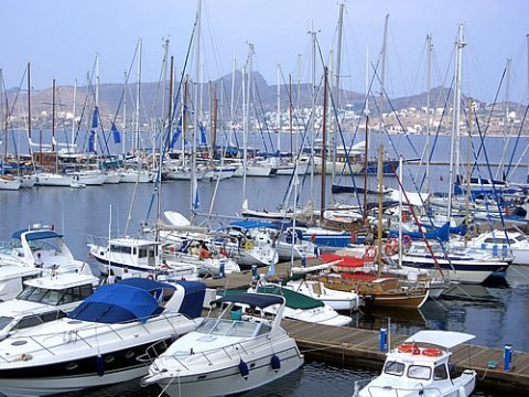 Port Bodrum marina by Lyn Davies