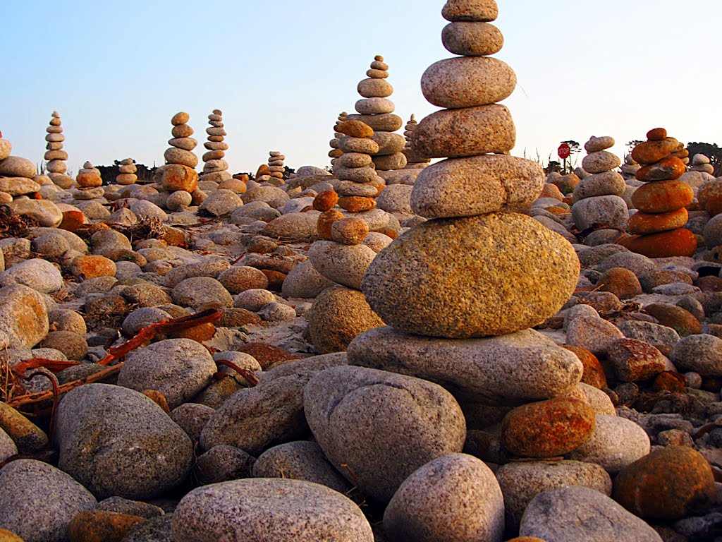 Rock Stacks at Pebble Beach, CA by eventhorizon