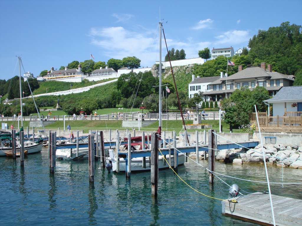 View of Fort Mackinac from Harbor by mmhardy1