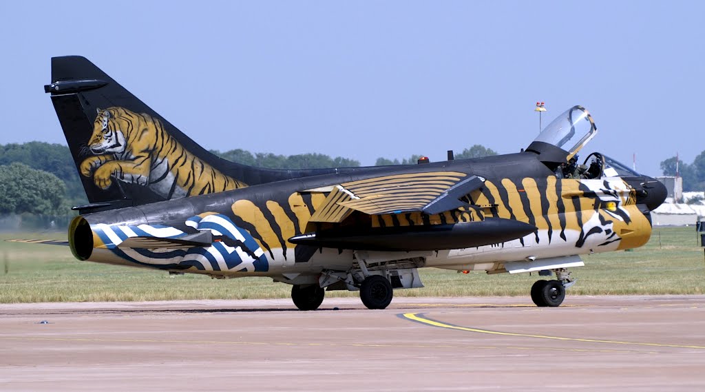 RIAT - A-7A Corsair II by Michael Dearie