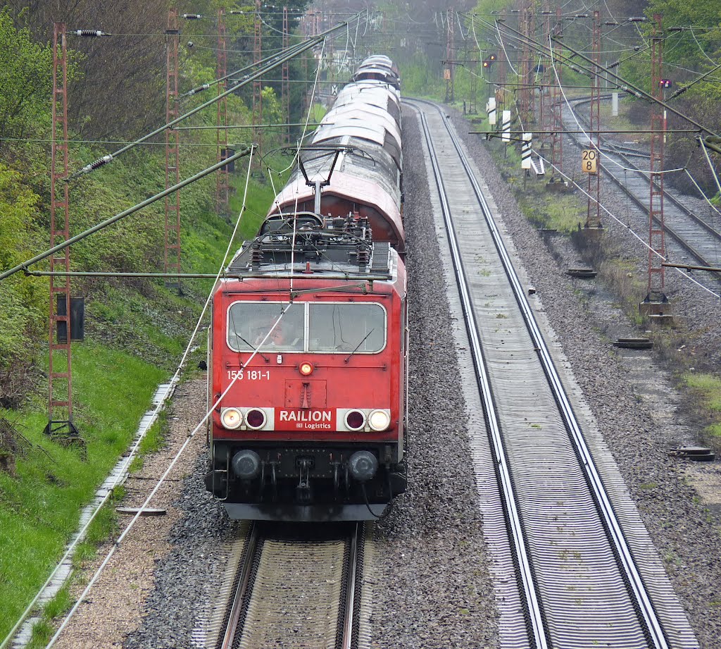 155 181-1 mit Güterzug in Ensdorf - 27.04.2012 by ivie1