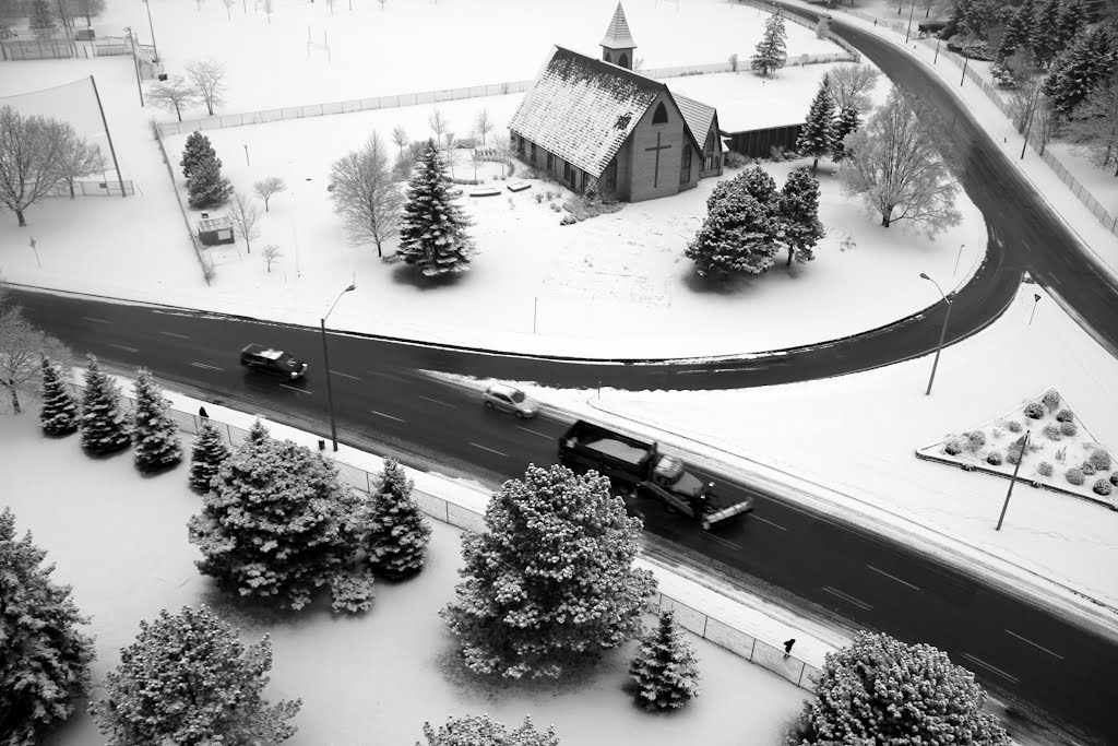 Balcony view in winter by cityweasel