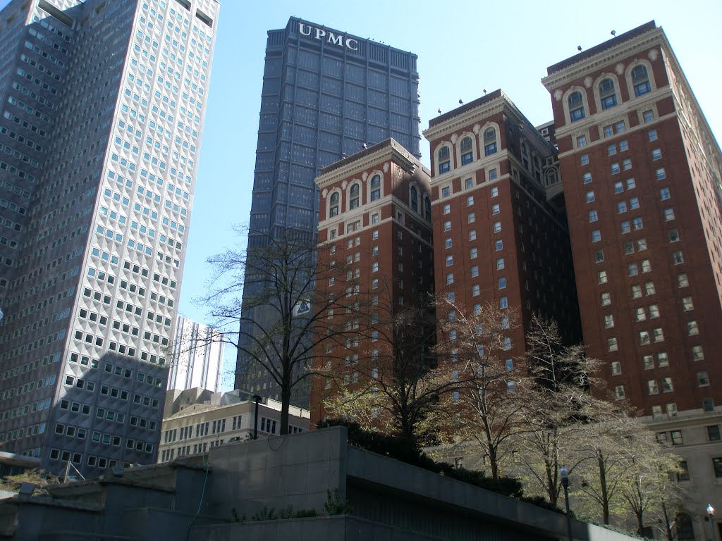 Old buildings Downtown Pittsburgh by Larry LaRose