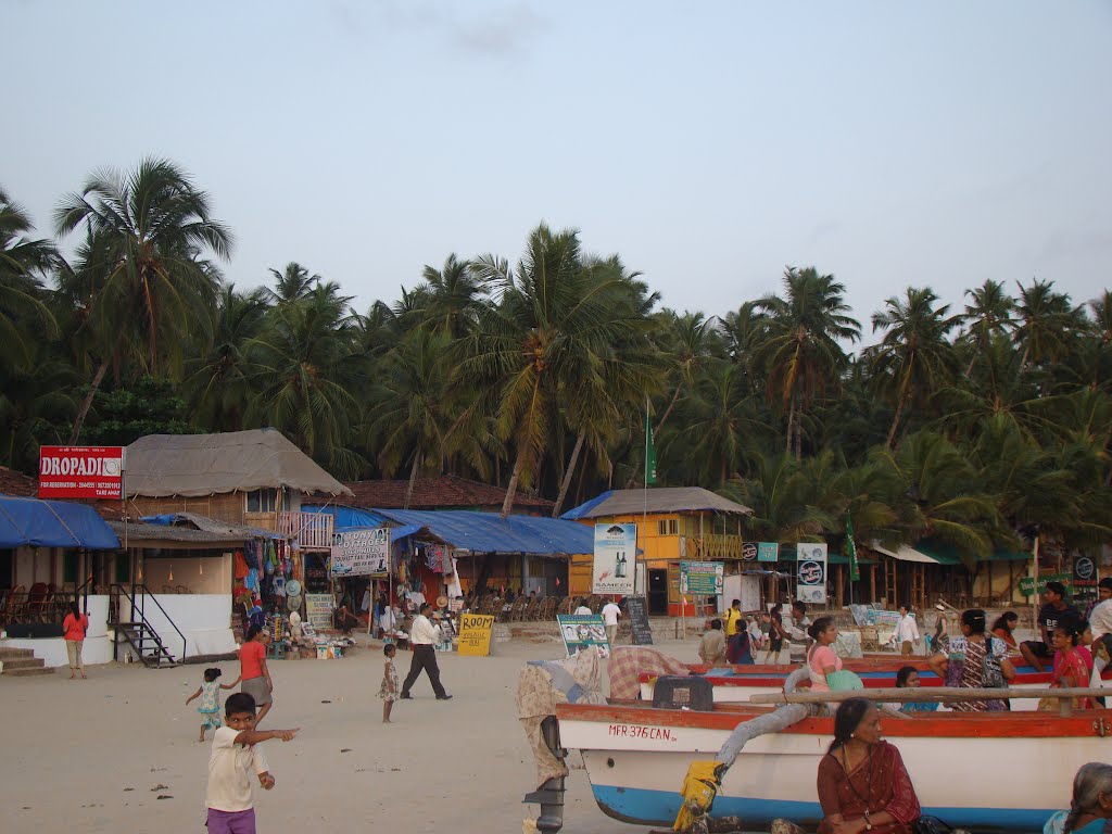 Palolem beach at sundown by Ujjal Ghosh