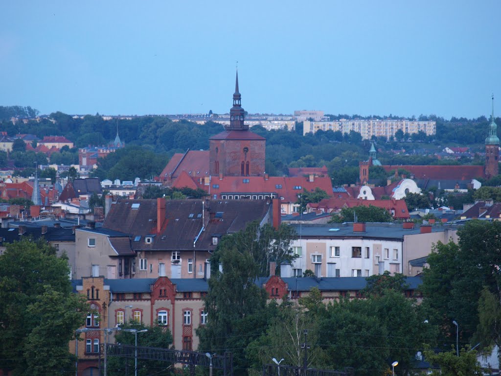 Panorama Starego Miasta - Kościół Mariacki by Wacław Stasiło