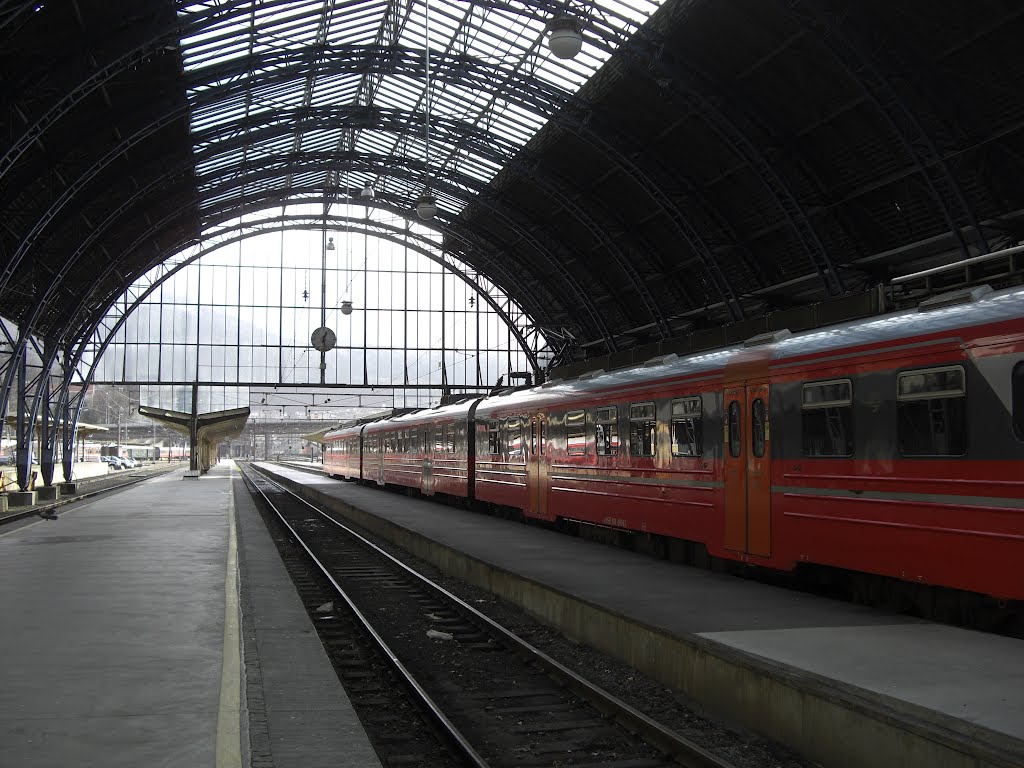 Bergen railway station in march by Mona Lygre