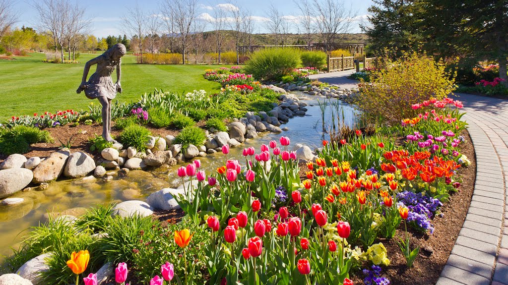 Spring Lilacs on the Garden Stream by Dean D