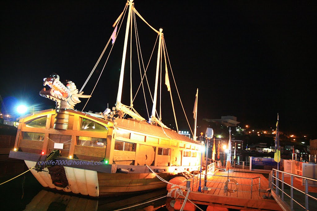 통영 거북선 선착장 풍경 ,night Scenery ,Tongyeong port, sea ,korea by james.lee