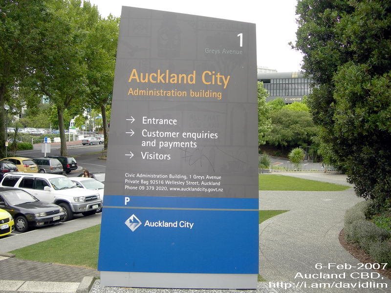 Auckland City Admin Building Sign by lim