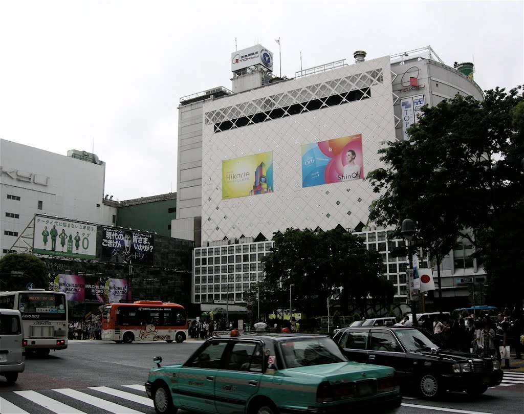 JR渋谷駅と東急東横店 (JR Shibuya Station & Department store) by yossy