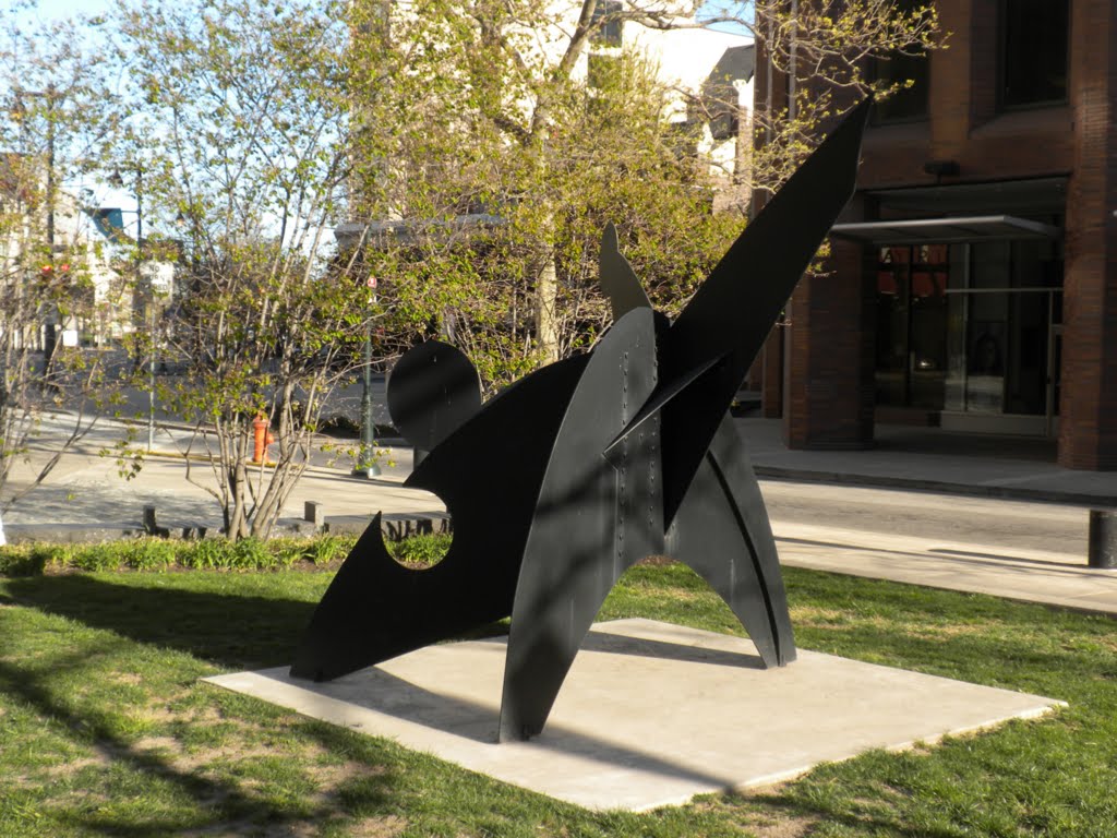 Three Disks, One Lacking by Alexander Calder in Pennwalt/Levy Park by neil.gilmour