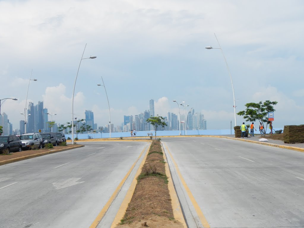 Looking toward Bay of Panama, with Panama City, Panama., in background by nev stone