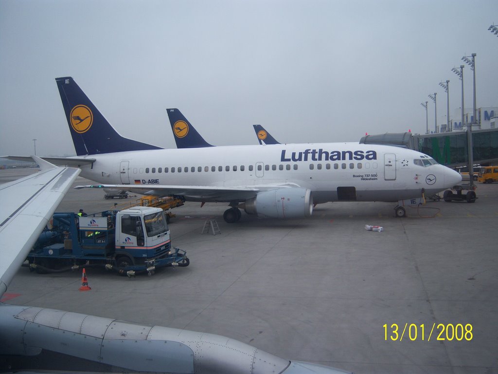 A VIEW OF B735 FROM A319-200 LH 3393 EDDM LGAV 13 JAN 2008 by PINKCOBRA