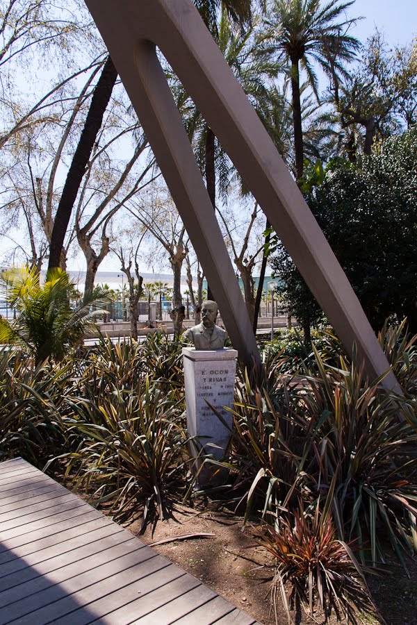 E Ocon Y Rivas in Paseo de Parque, Malaga by Graham Turnbull