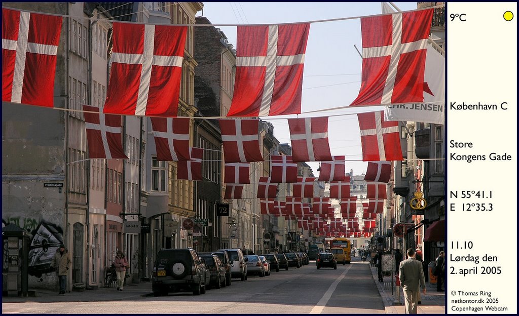 Flags in St. Kongensgade by thomasring