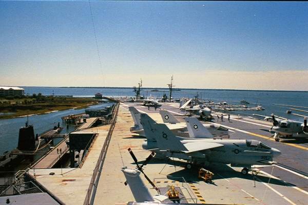 View from Uss Yorktown in Charleston Harbor looking East by minichrt