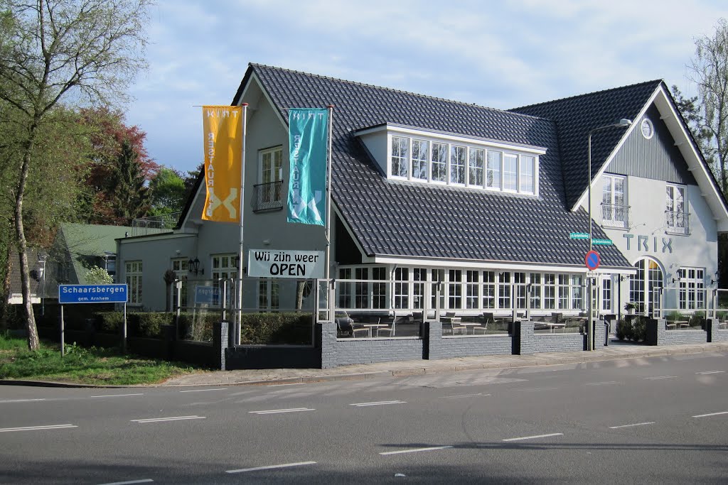 The rebuilt (after fire destroying) of restaurant Trix since 19 April 2012 at Schaarsbergen by Henq