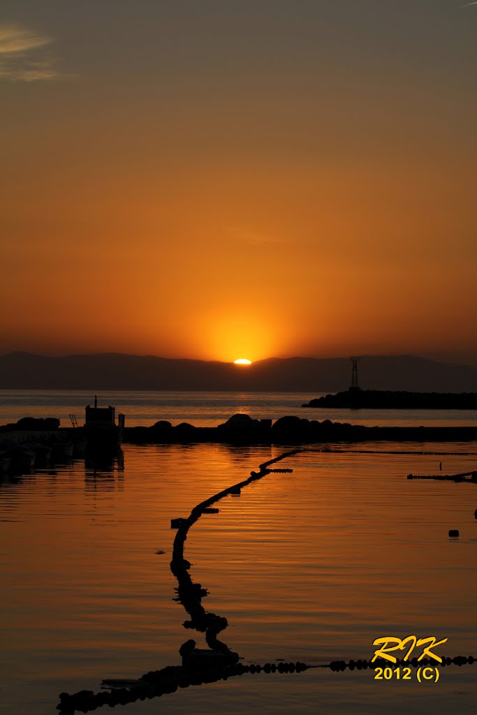 Sunset at Limani Port, Kallikratia, Greece. 08 by rickfr001