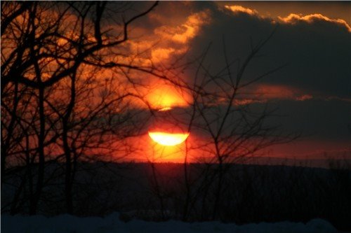 Sunset looking west from chickoree by Ron Shawley