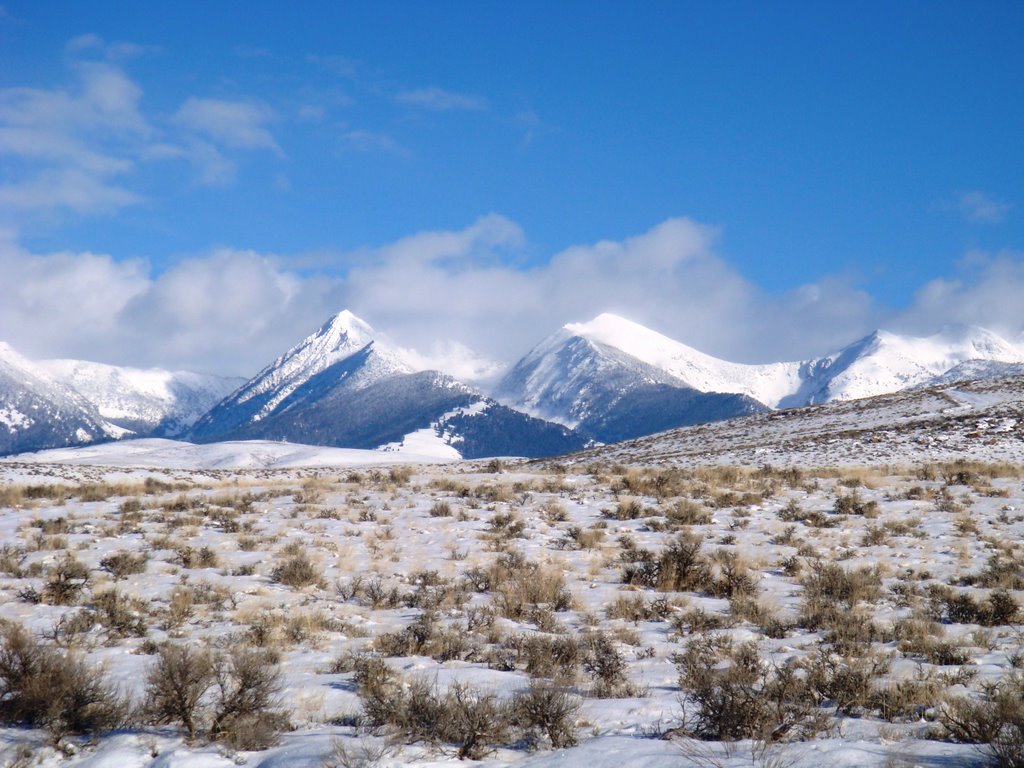 Freeman and Monument Peaks from Dump Hill Dec. 29, 2007 by George King