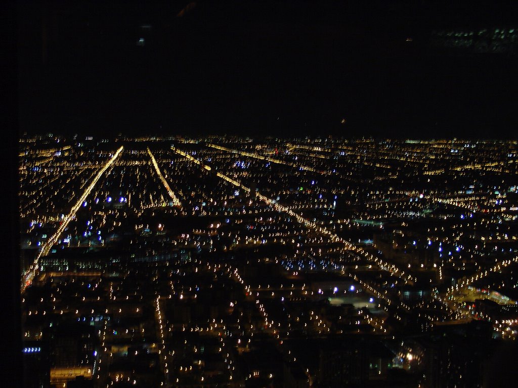 Chicago de noche desde el Hancook by Juan Manuel Díaz