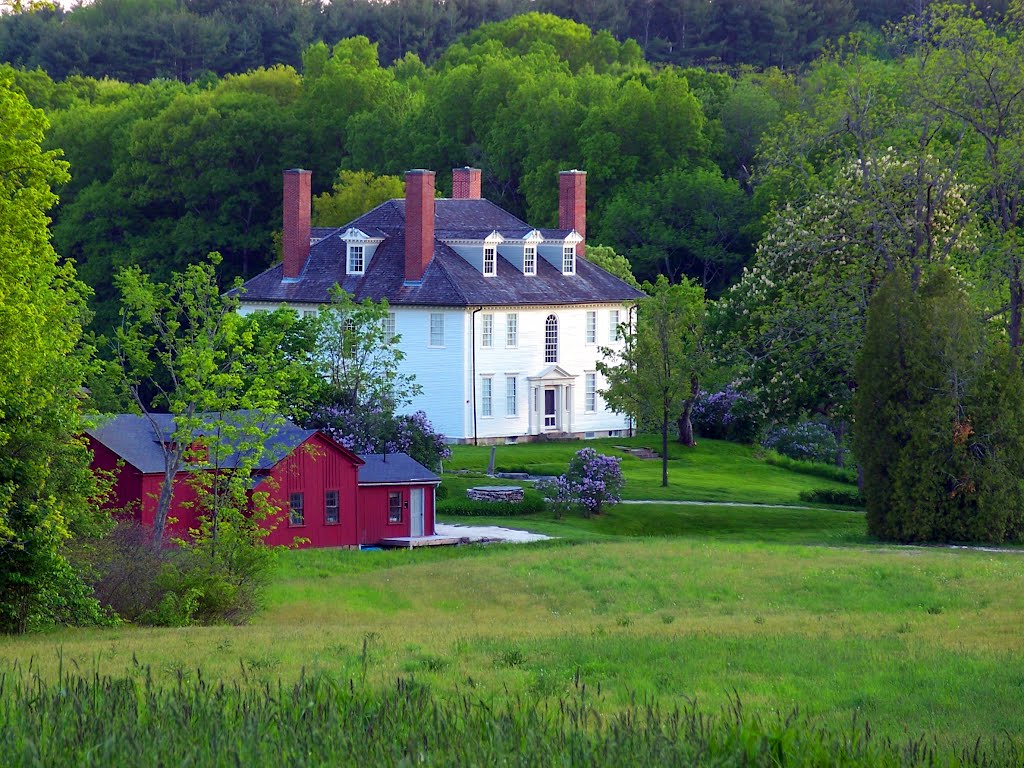 Hamilton House and Garden Shed from the field by River Bissonnette