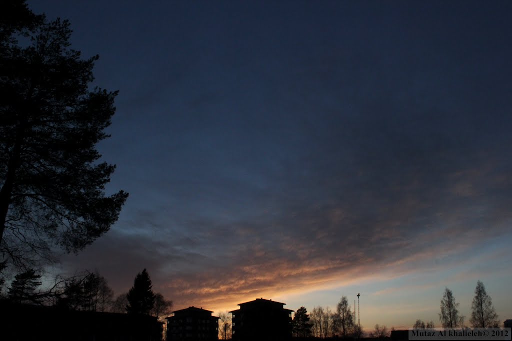 Another sunset at Umeå by Mutaz Khalieleh