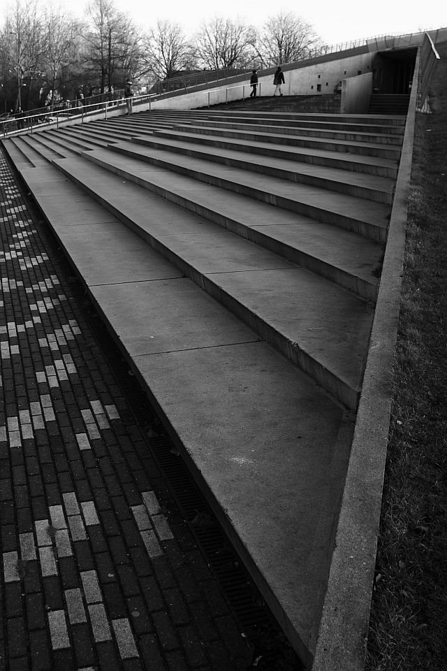 Stairs at the TU Delft Library by Lisa J.