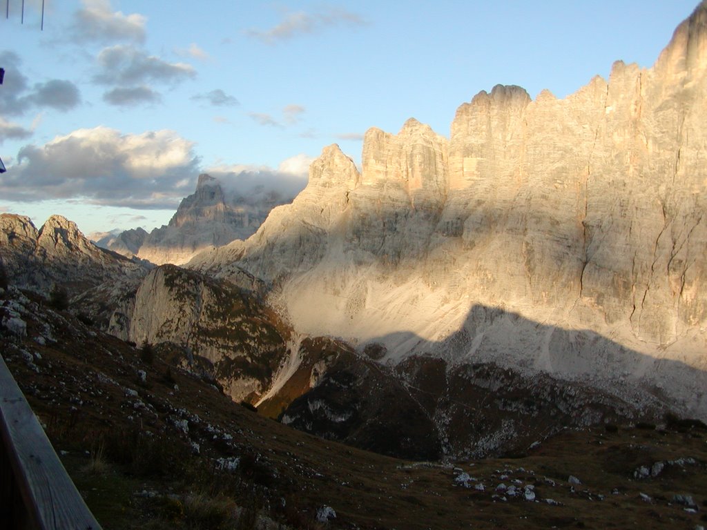 View from refuge Tissi 18.00 21.09.07 by Bob Watson-dolomite …