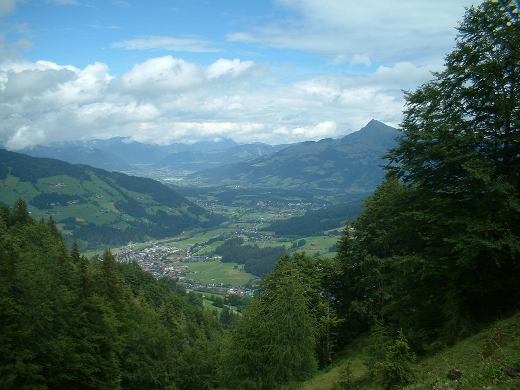 View from a mountain above Kirchberg towards Kitzbuehel by Viktor Pekar