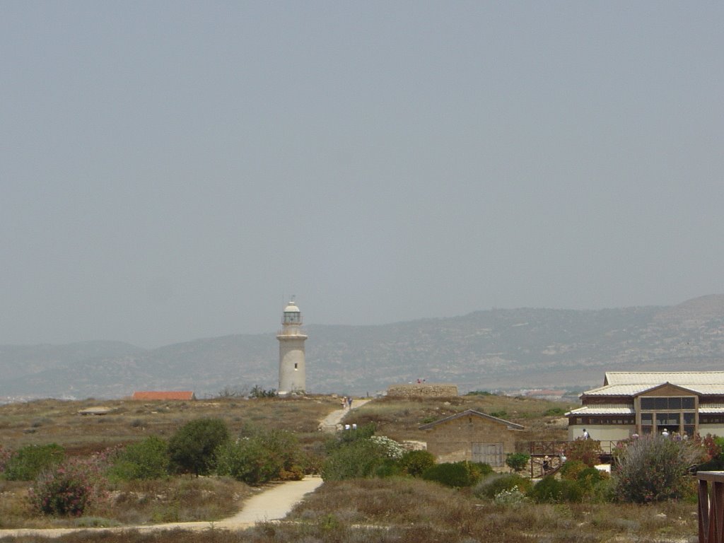 Paphos archeological site lighthouse by Leslie Johnson