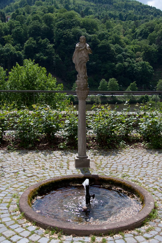 Brunnen mit Heiligenfigur - Kloster Neuburg by WESO