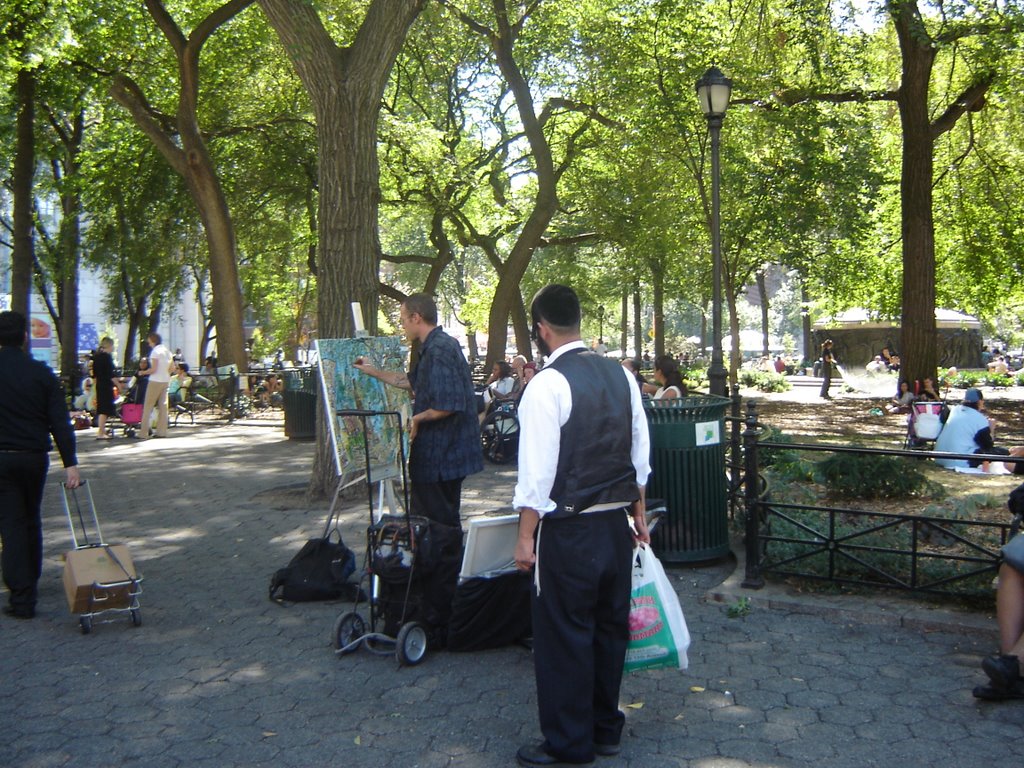 Artists in Union Square by Nik Mortimer