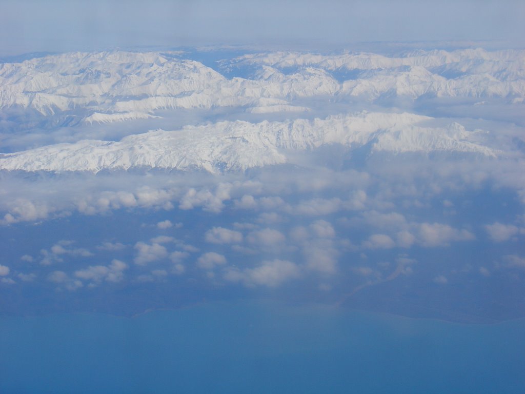 Caucasus Mountains From Aeroplane Over Black Sea by Joe Cooper