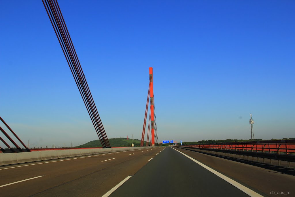 Duisburg, Rheinbrücke der A42, Ruhrgebiet, Rhein by cb_aus_re