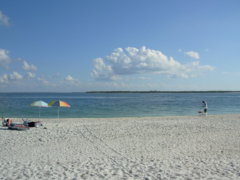 Beach at Gasparilla lighthouse by Dave Moffat