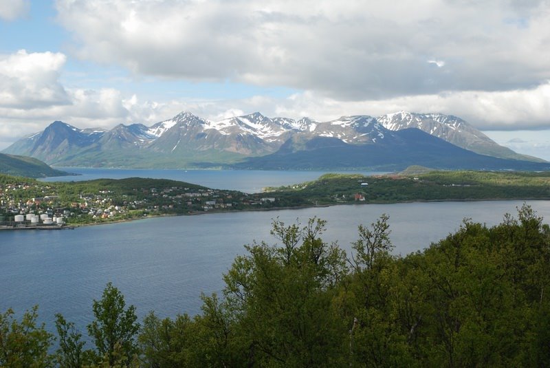 View from a hill in Harstad in direction of Grytoya, June 2007 by MichaelN