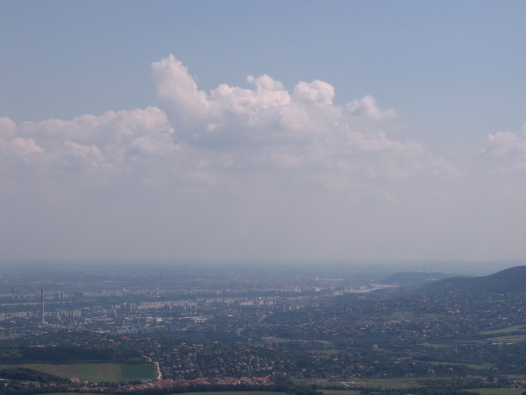 Budapest Seen from a Hill near Pilisborosjeno by lob O' tomy