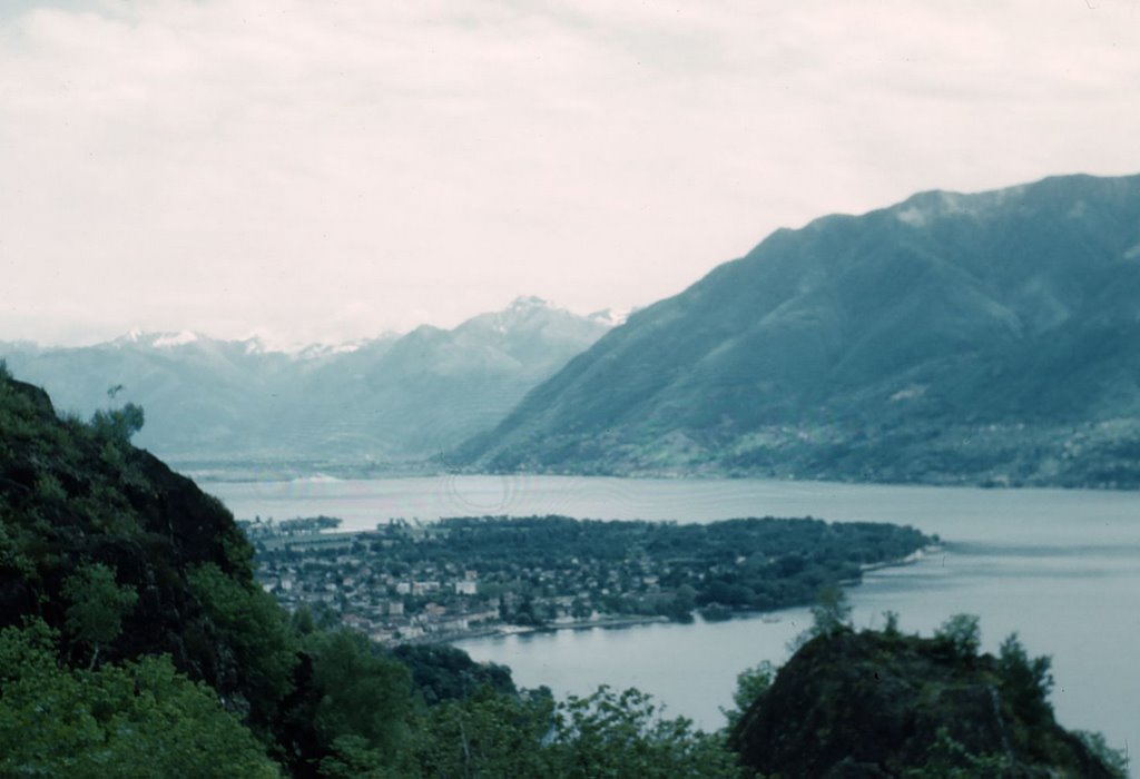 Tessin / Ronco sopra Ascona / Blick nach Locarno / Maggiadelta by Alfred Mueller