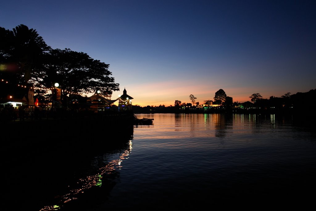 Kuching Waterfront, Sunset in the Evening view by Roystein Emmor