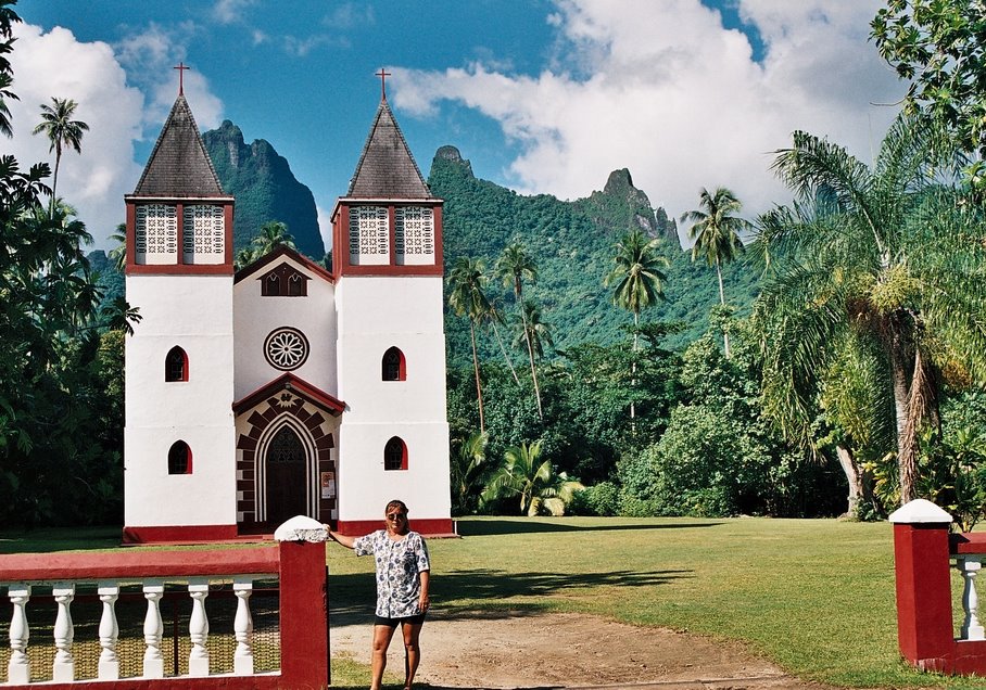 Church Haapiti Moorea by Vlastimil Němec