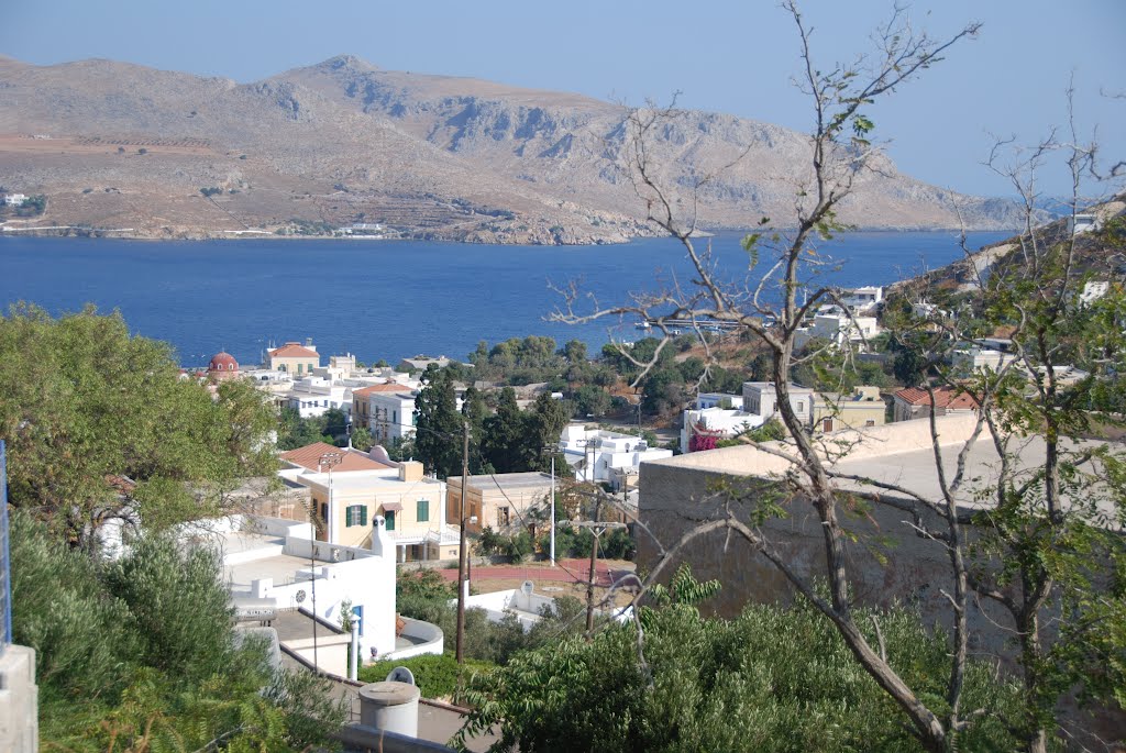 View of Agia Marina harbour,Leros by giwrgosd