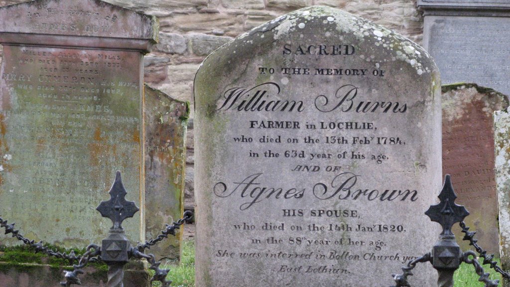 Gravestone in Alloway Auld Kirk Churchyard by Scotia