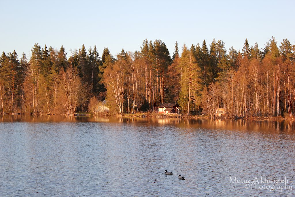 Sunset at Nydalasjön I by Mutaz Khalieleh