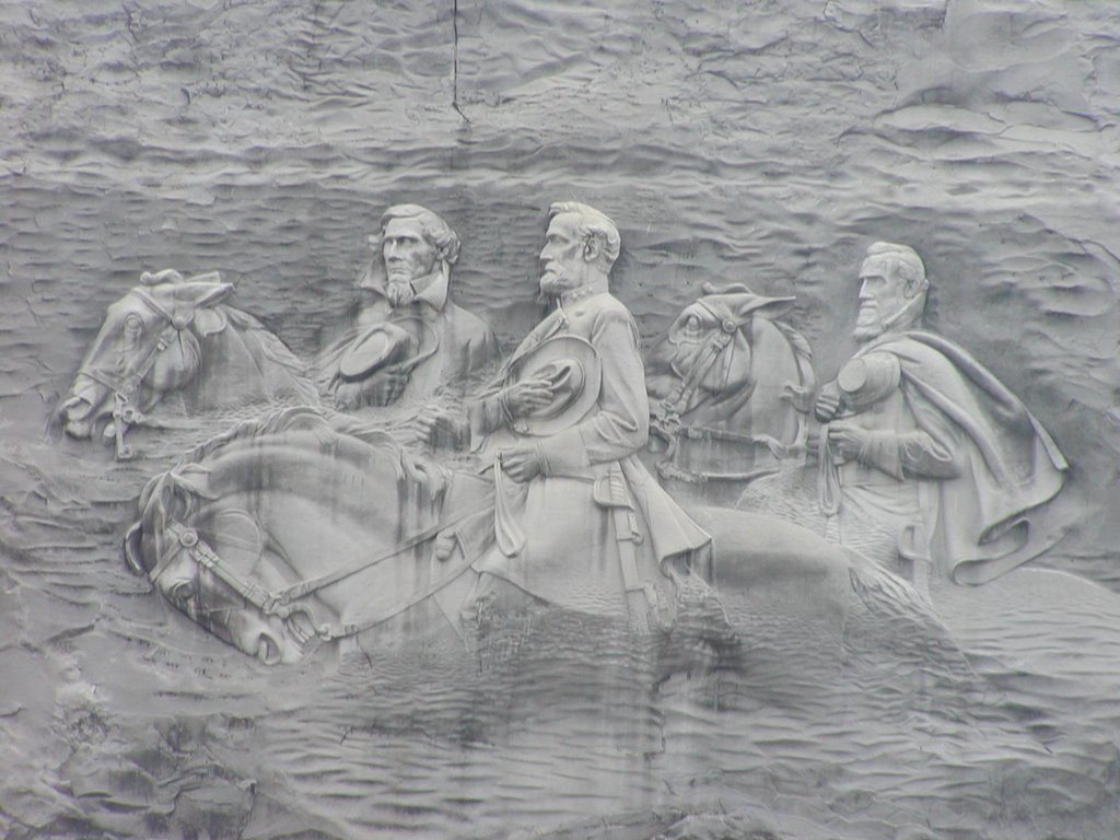 Close Look at Confederate Memorial Carved in Stone Mountain by Changwen Liu