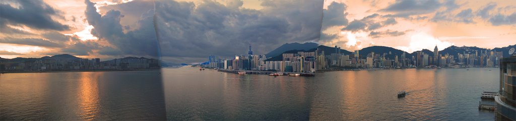 Panoramic Hong Kong Sunrise by pvc