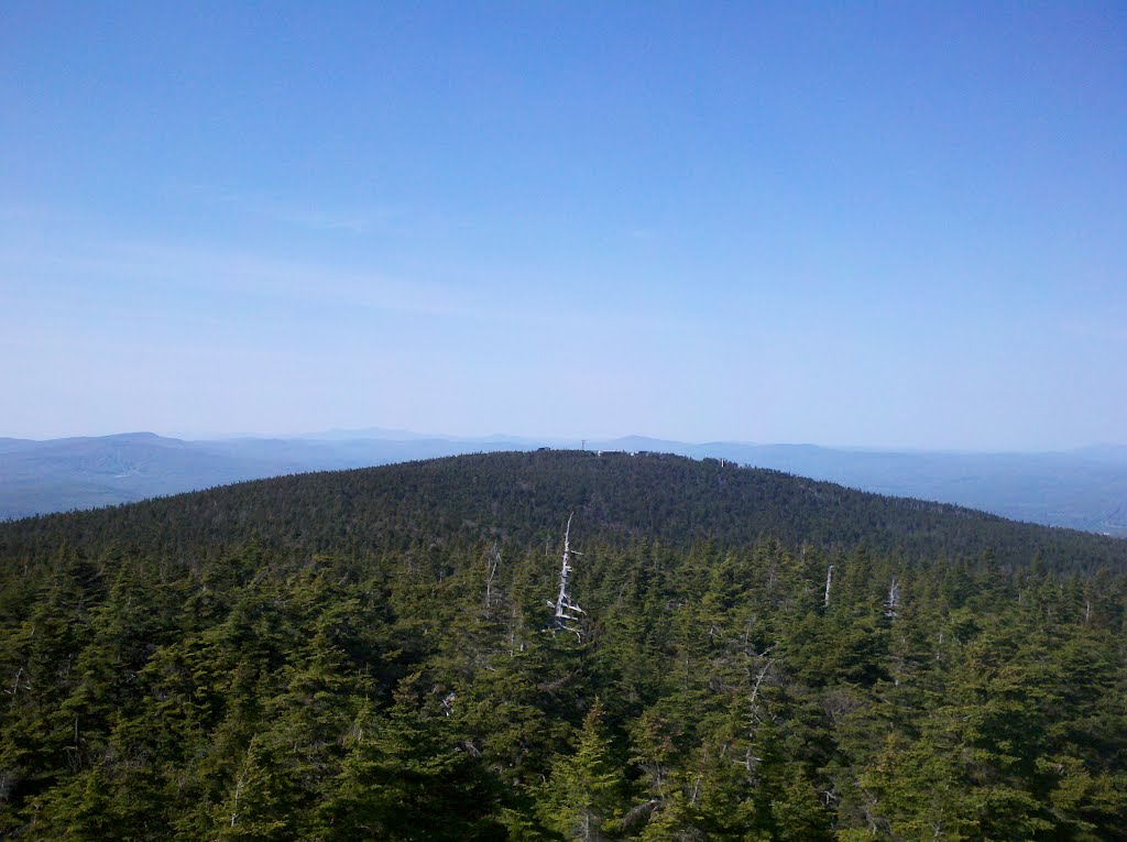 Stratton North Summit, With Bromley, Killington and Okemo Beyond, from Stratton Summit Tower, May 19, 2012 by Arkie_in_CT