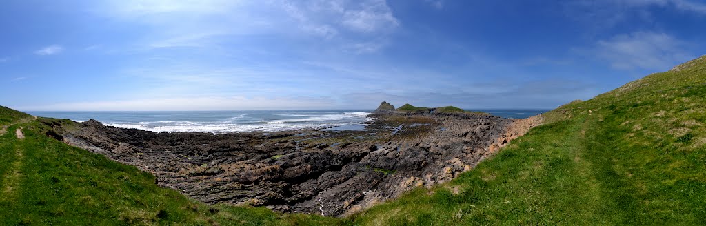 Worms head, the devils bridge and the emin muil - rhossili by fat-freddies-cat