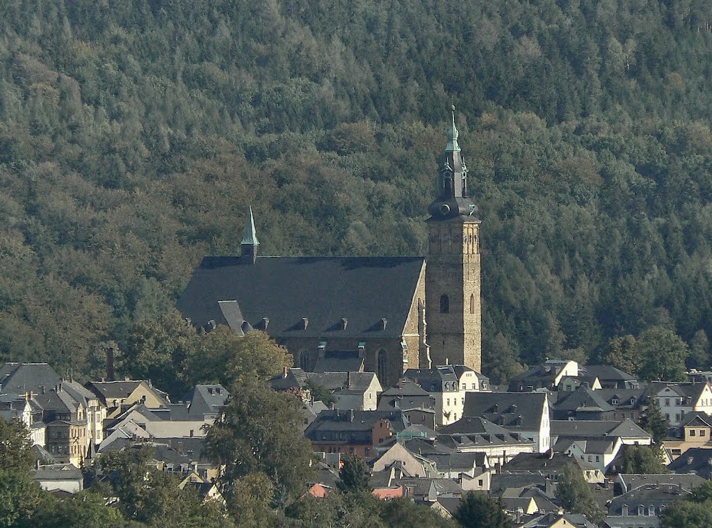 Schneeberg (Erzgeb.) - Zoom auf die Ev.-Luth. St. Wolfgang-Kirche (geweiht 1540) wird auch Bergmannsdom genannt by Thomas Eichler